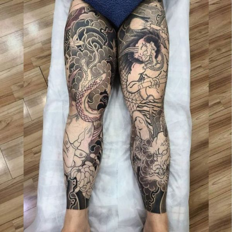 Lưu ngay 1001 hình xăm full chân nam nữ cực cháy và cá tính